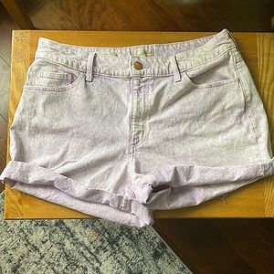 HIGH RISE light purple Jean shorts, size 12